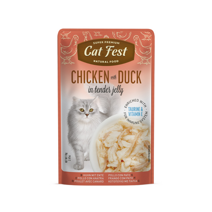 Cat Fest Filete de Pollo con Pato en Gelatina