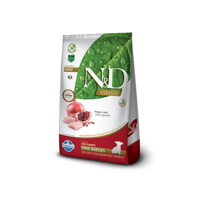 N&D Prime Perro Cachorro Mini Breeds Pollo y Granada 2,5 kg