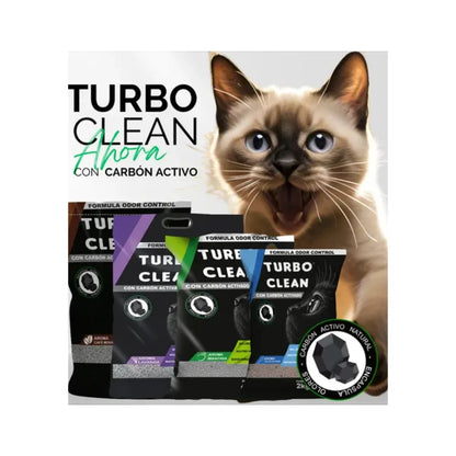 Arena Turbo Clean Aglutinante Odor Count Talco de Bebe