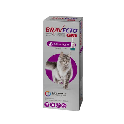 Bravecto Plus Gato 6.25 - 12.5 kg (500 mg)