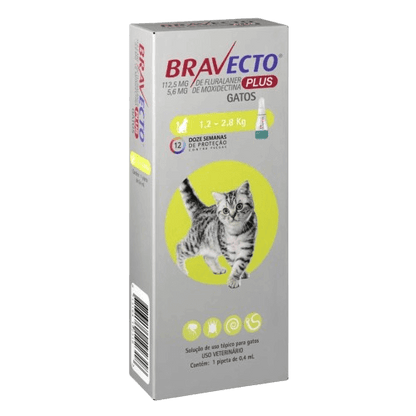 Bravecto Plus Gato 1.2 - 2.8 kg (112.5 mg)