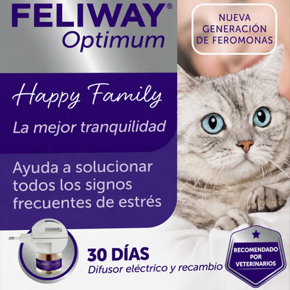 Feliway Optimum Difusor + Recambio 48 ml
