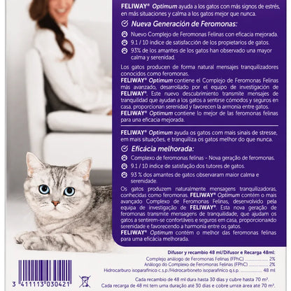 Feliway Optimum Difusor + Recambio 48 ml