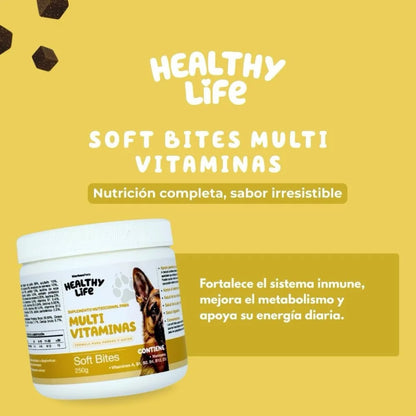 Healthy Life Soft Bites Perros Multivitaminas 250 g