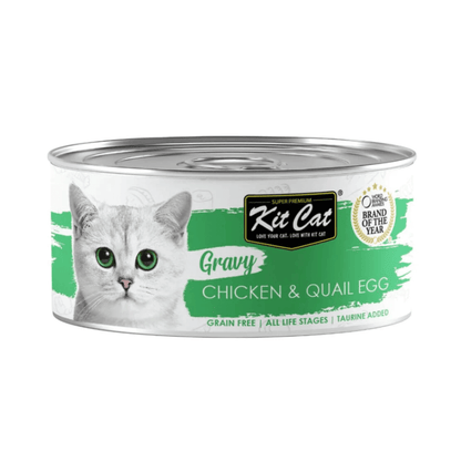 Kit Cat Gravy - Chicken & Quail Egg - Lata 70 g