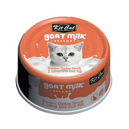 Lata Kit Cat Goat Milk Gourmet Chicken & Salmon 70 g