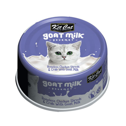 Lata Kit Cat Goat Milk Gourmet Chicken & Crab 70 g