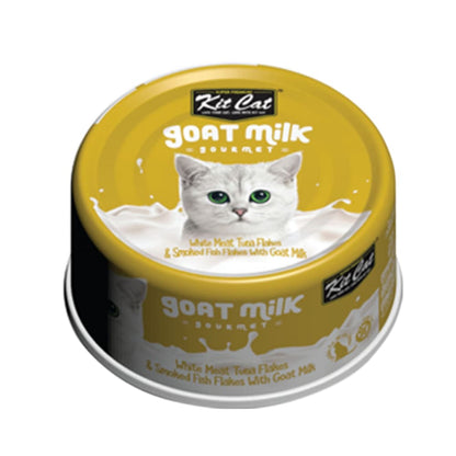 Lata Kit Cat Goat Milk Gourmet Tuna & Smoked Fish 70 g