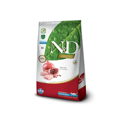 N&D Prime Gato Pollo & Granada Castrados 7,5 kg