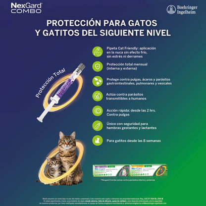 NexGard Combo Gato x3 2,5 a 7,5 kg