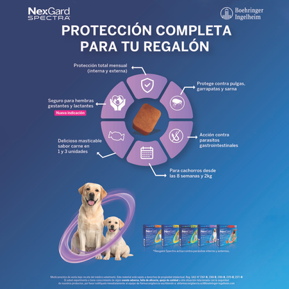 Pack 2x Nexgard Spectra 7.6 - 15 kg (3 Comprimidos)