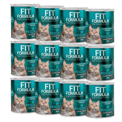 Pack 12 Latas Gato Fit Formula Sabor Pescado