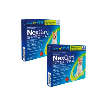 Pack 2x Nexgard Spectra 7.6 - 15 kg (3 Comprimidos)