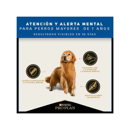 Pro Plan Perro Active Mind 7+ Razas Medianas y Grandes 15Kg