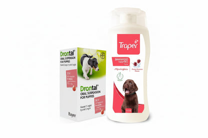 Pack Cachorro Drontal Puppy + Shampoo Traper Puppy