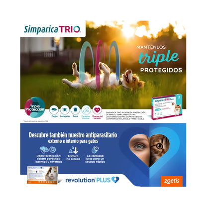 Simparica Trio en 3 comprimidos (10 a 20 kg)